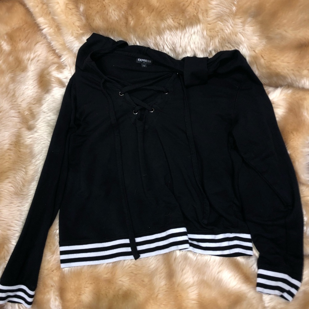 ❤️ FINAL SALE Oversize lace up hoodie express